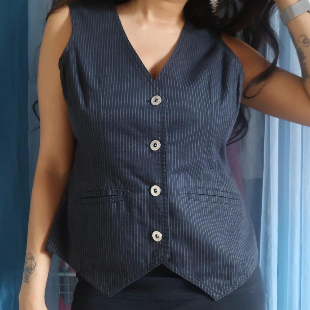 Pinstripe Suit Vest
